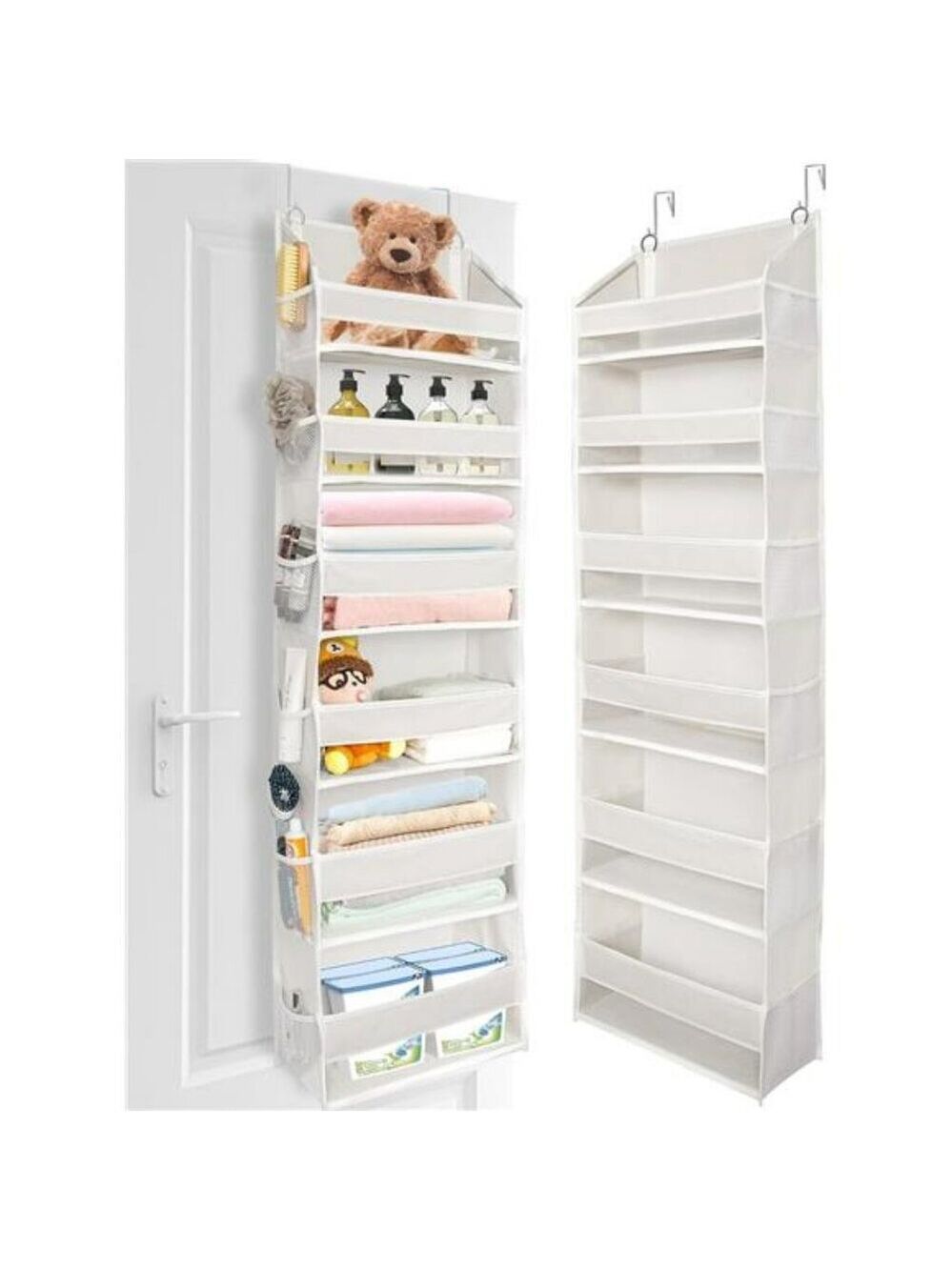 Over Door Hanging Organizer 6 Pockets 12 Mesh Storage for Closet Bathroom